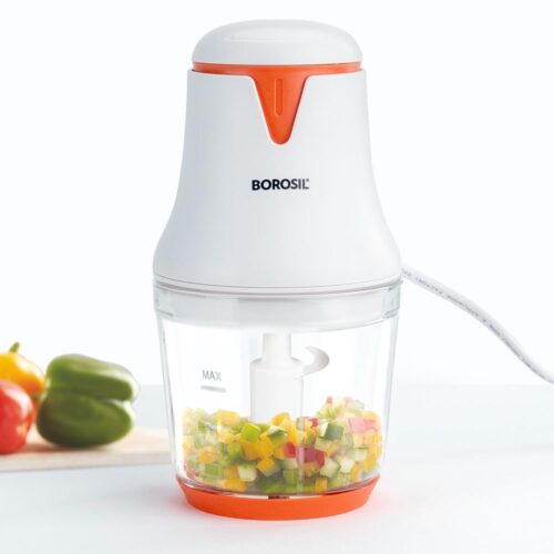 Borosil 260W Glass Chopper – Low noise, stainless steel & whisking blades.