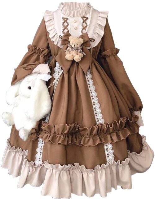 Women Long Sleeve Lolita Dresses for Teen Girls